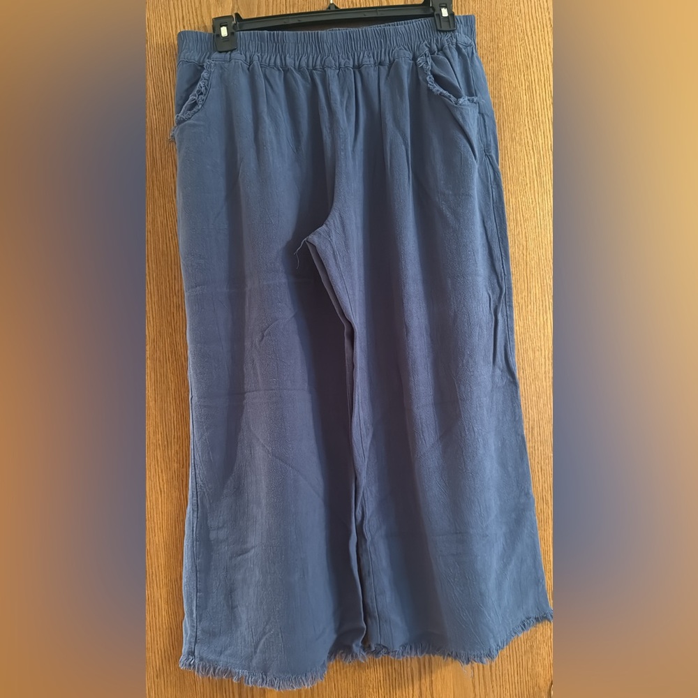 Umgee Blue Wide-Leg Pants